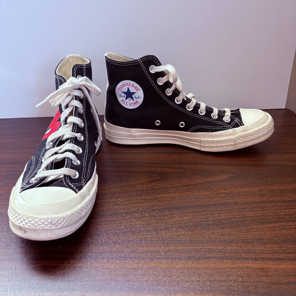 Converse All Star High CDG Black Comme des Garcons Play 150204C Mens 7 Women 9